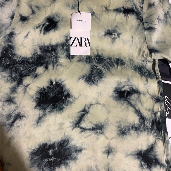 Tye- dye silk shirt dress small fit - Picture 3 of 3